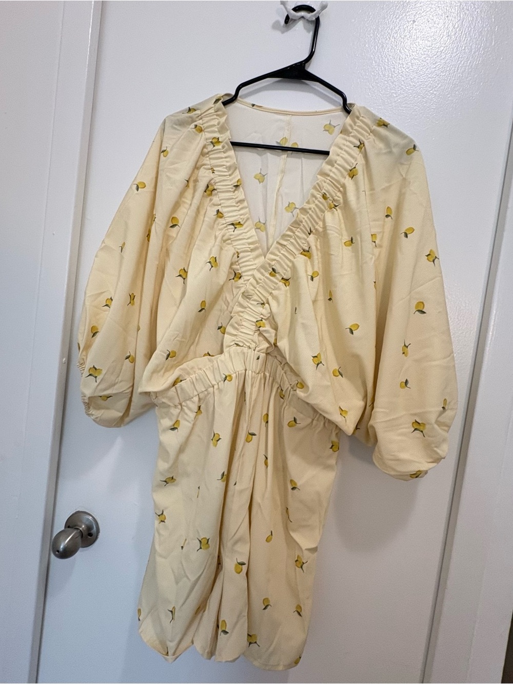 SHEIN Cream Jumpsuit with Yellow Lemon Never Used
